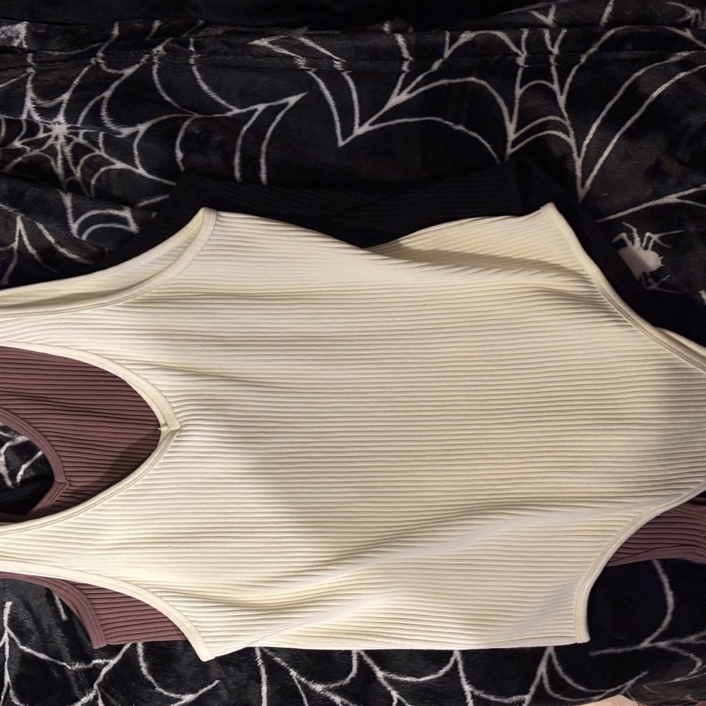 Ribbed Scoop Neck body suits